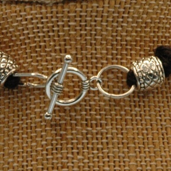 Multi-Color Rhinestone Musician's Treble Clef on a 22" Handmade Black Hemp - Picture 6 of 6